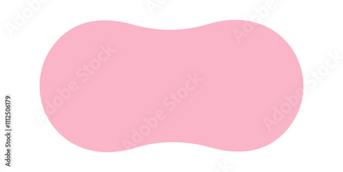 Oblong rounded sticky label design