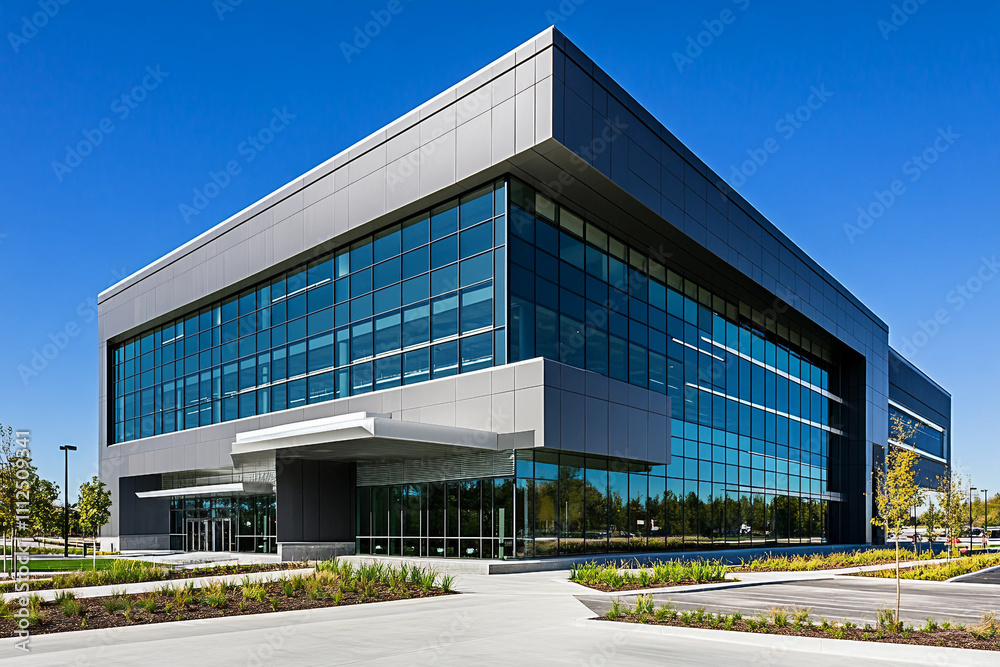 modern office building in the city, modern office building with blue sky modern office building in the city, modern office building with blue sky