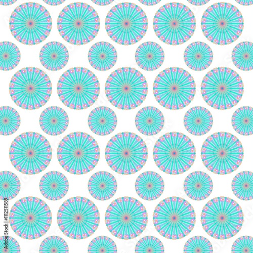 Blue flower pattern on white background.
