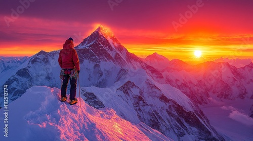 Serene Beauty of Everest at Sunset