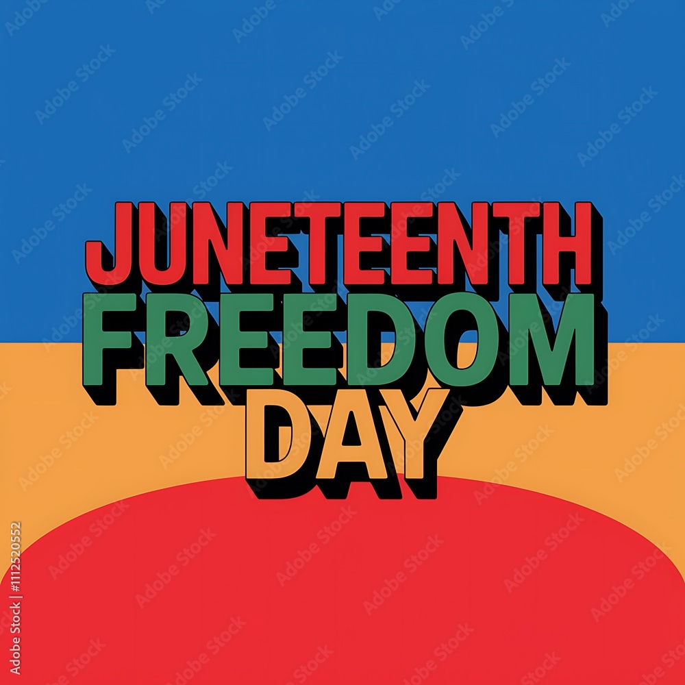 Obraz premium Juneteenth Freedom Day Celebratory Graphic Design