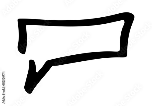 Stroke rectangle text speech bubble