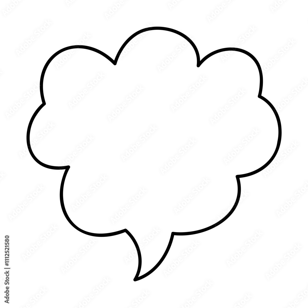 Doodle cloud shape speech bubble. Hand draw clip art illustration. Doodle cloud shape speech bubble. Hand draw clip art illustration.