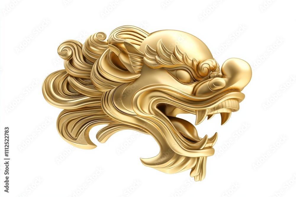 Golden lion head sculpture classic decorative artwork for museums Golden lion head sculpture classic decorative artwork for museums