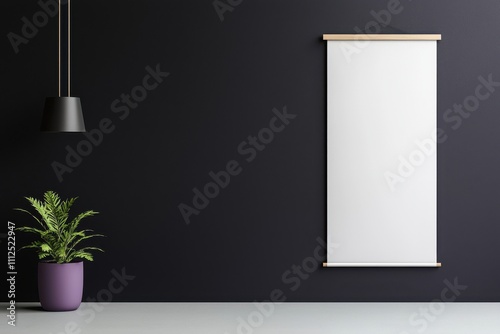 Modern monochromatic rollup banner for urban business gatherings photo