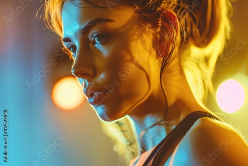 Close up of a person holding a cell phone, ideal for representing technology or communication themes photo