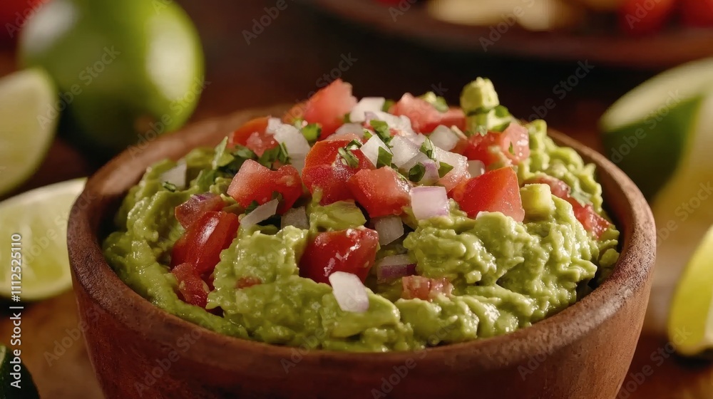 Fresh Homemade Guacamole with Tomato and Onion Topping Fresh Homemade Guacamole with Tomato and Onion Topping
