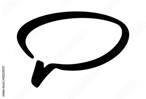 Handdrawn speech bubble thoughts frame