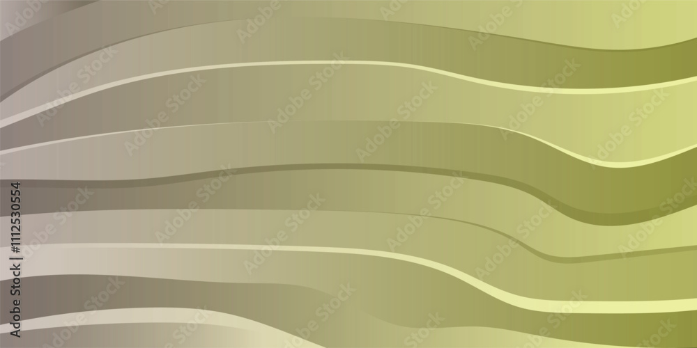 Abstract green curve waves background isolated on white and is the edge of the picture, Panoramic banner background with copy space. Colorful geometric background. Abstract green curve waves background isolated on white and is the edge of the picture, Panoramic banner background with copy space. Colorful geometric background.