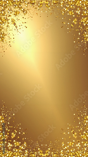 Elegant Gold Glitter 50th Anniversary Border: Versatile Backdrop for Invitations, Cards, and Event Decor photo