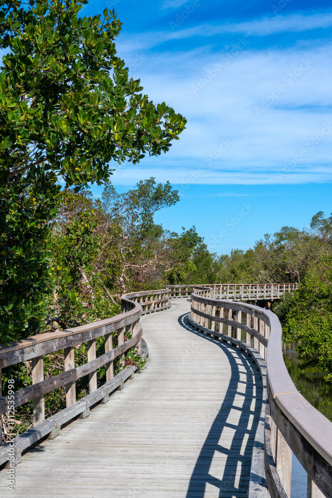 Osprey trail. Boardwalk in Robinson Preserve in Bradenton , Florida. Osprey trail. Boardwalk in Robinson Preserve in Bradenton , Florida.