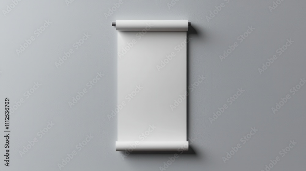 Marketing presentation rollup banner mockup in office setting Marketing presentation rollup banner mockup in office setting