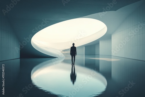 person in a bulb