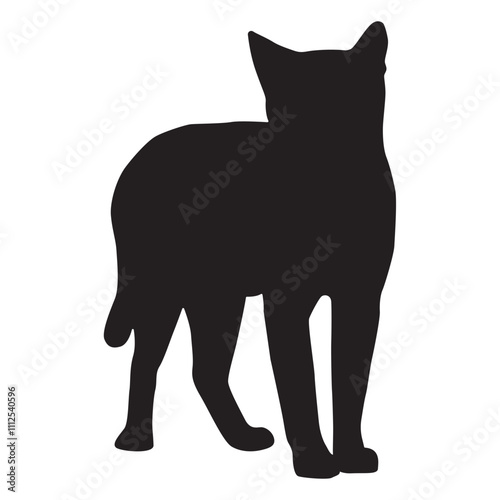 Graceful Cat Silhouette Vector Art