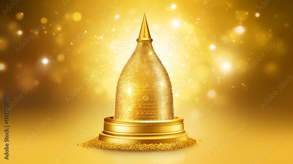 Golden Stupa on a Circular Pedestal Base Golden Stupa on a Circular Pedestal Base