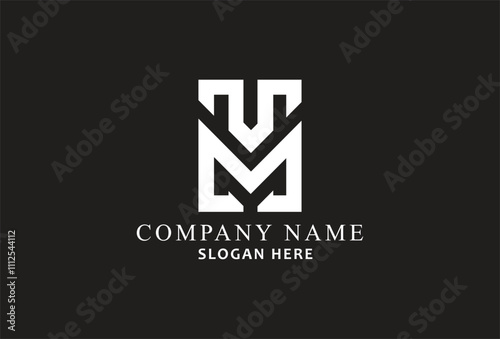 MV luxury monogram logo design for you company and business 