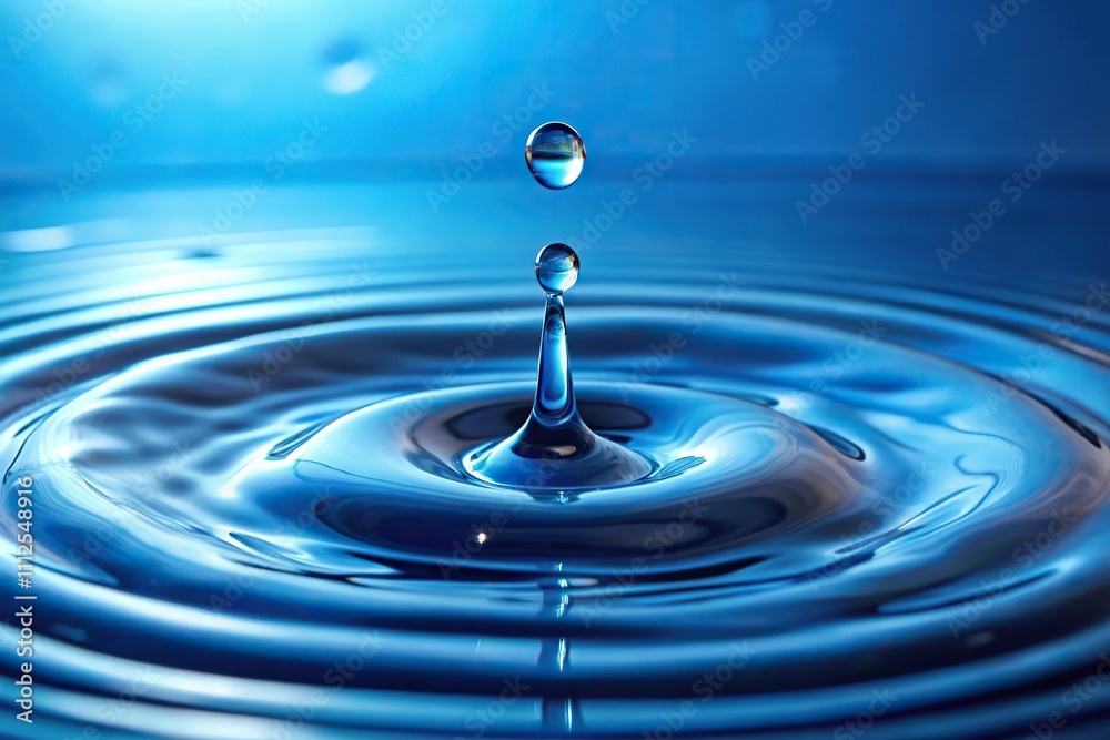 water droplets falling on a blue surface, water, sound water droplets falling on a blue surface, water, sound