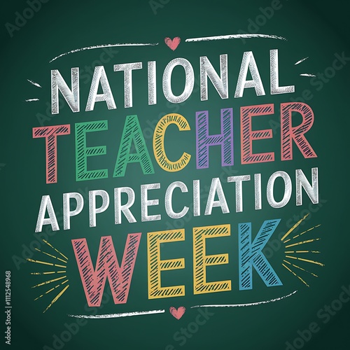 National Teacher Appreciation Week Celebrated On Chalkboard