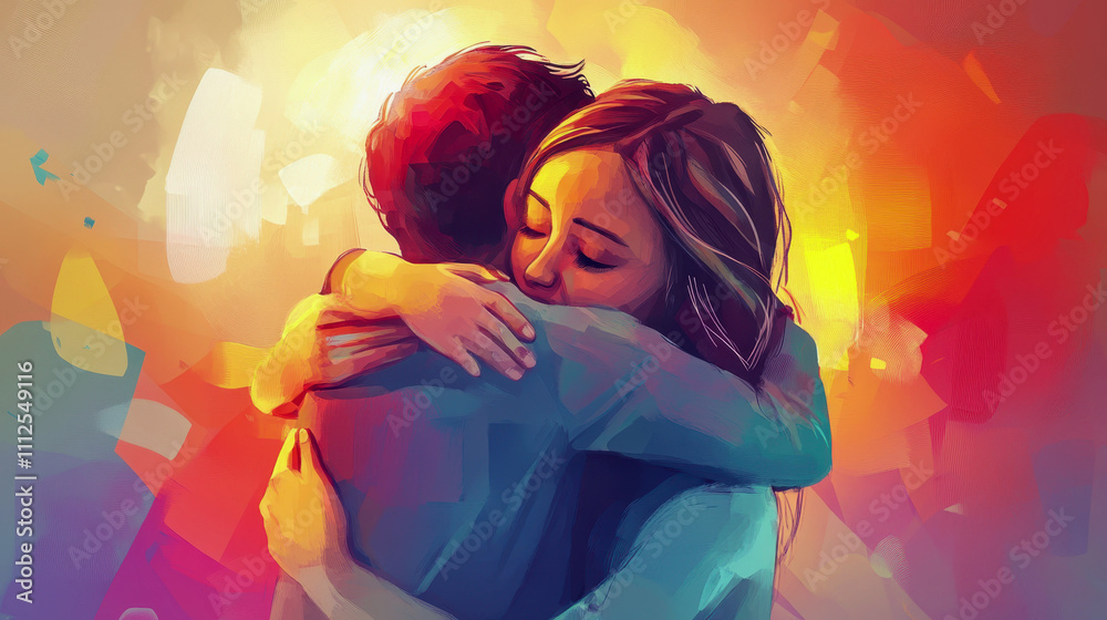 International Hug Day. People hug International Hug Day. People hug