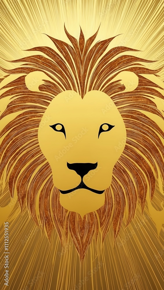 Bold lion illustration symbolizing power and energy. Bold lion illustration symbolizing power and energy.