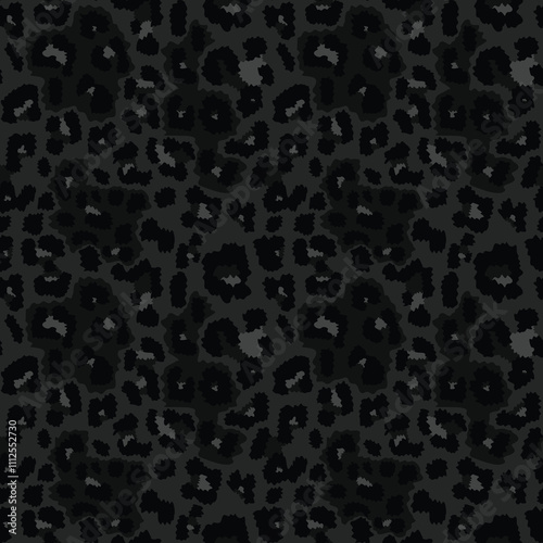 
leopard black print seamless pattern