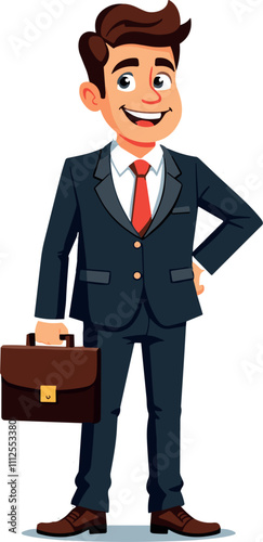 A business man holding a briefcase