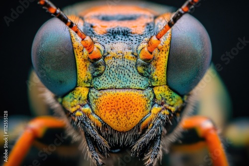 A detailed look at a bug's features photo