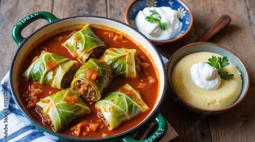 Savory Cabbage Rolls with Tomato Sauce & Polenta Savory Cabbage Rolls with Tomato Sauce & Polenta