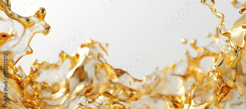 gold water wave splash background, liquid 14