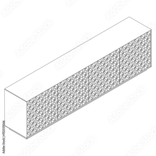 Chest of drawers outline icon. Line art illustration of TV stand, dresser. Modern commode, furniture in scandinavian style for home interior. Linear vector illustration isolated on white background