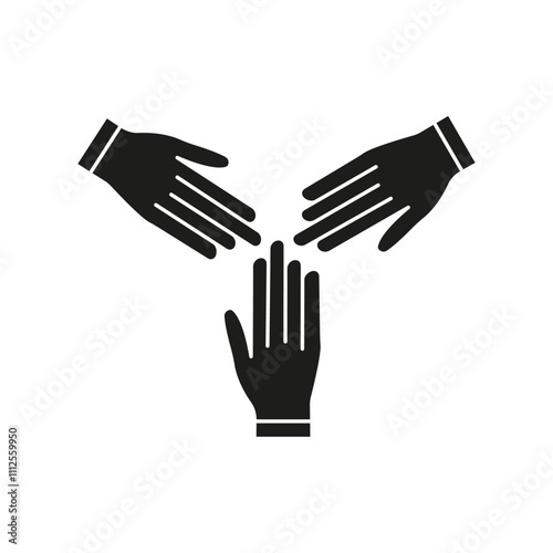 Collaborative icon Symbol mark in Outline style