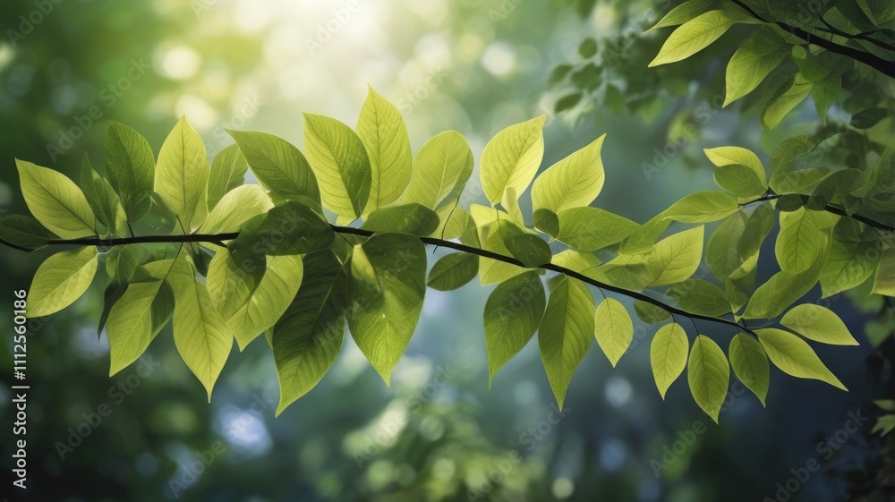 green leaves in the sun