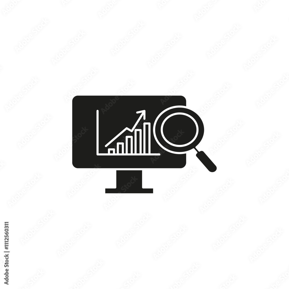 Data analytics icon Symbol mark in Outline style Data analytics icon Symbol mark in Outline style