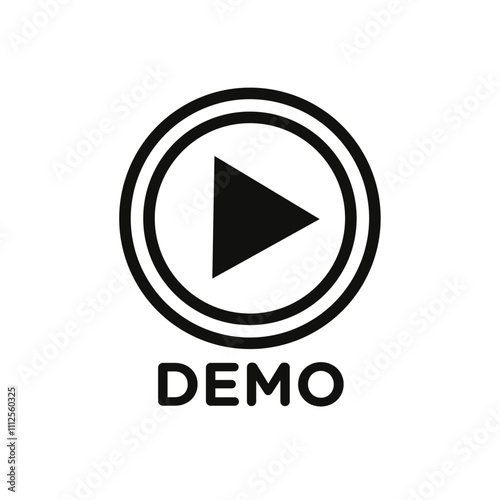 Demo video icon Symbol mark in Outline style