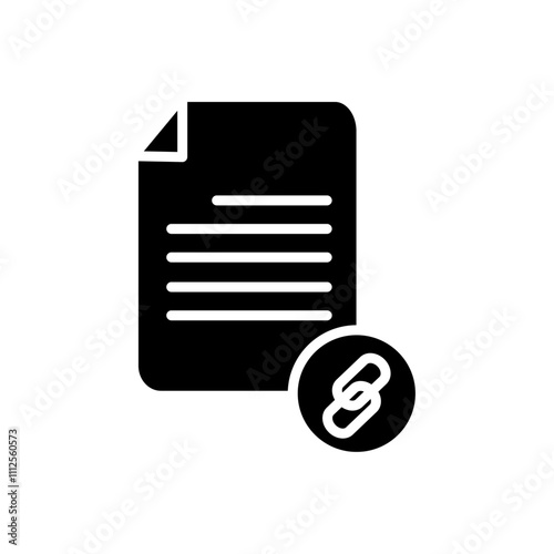 Document link icon Symbol mark in Outline style