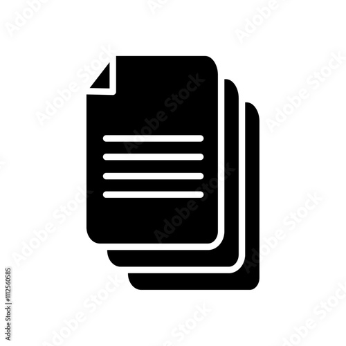 Documents icon Symbol mark in Outline style