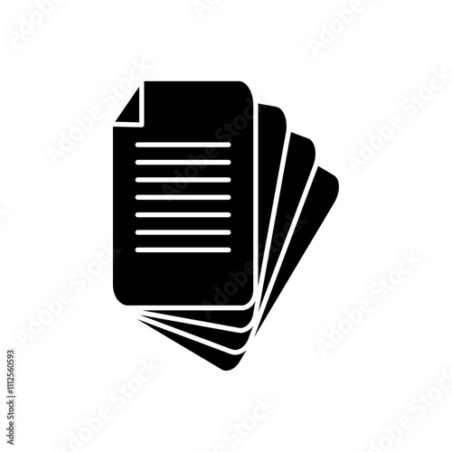Document papers pile icon Symbol mark in Outline style