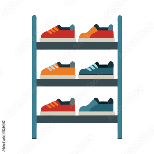 Shoe Rack - Vector Illustration for Home Organization and Storage