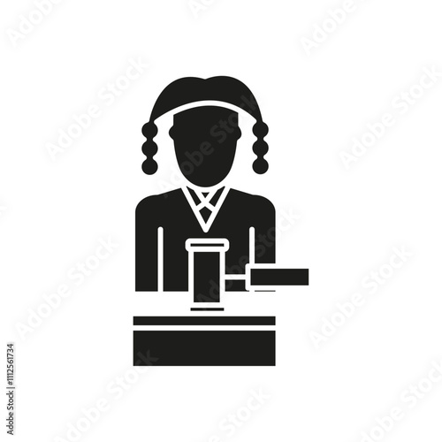 Judge icon Symbol mark in Outline style