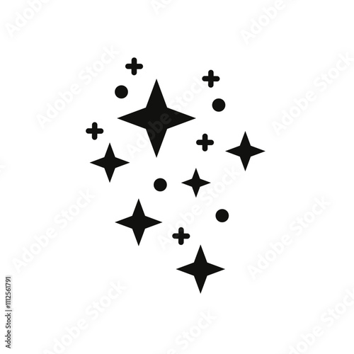 Magic stars icon Symbol mark in Outline style