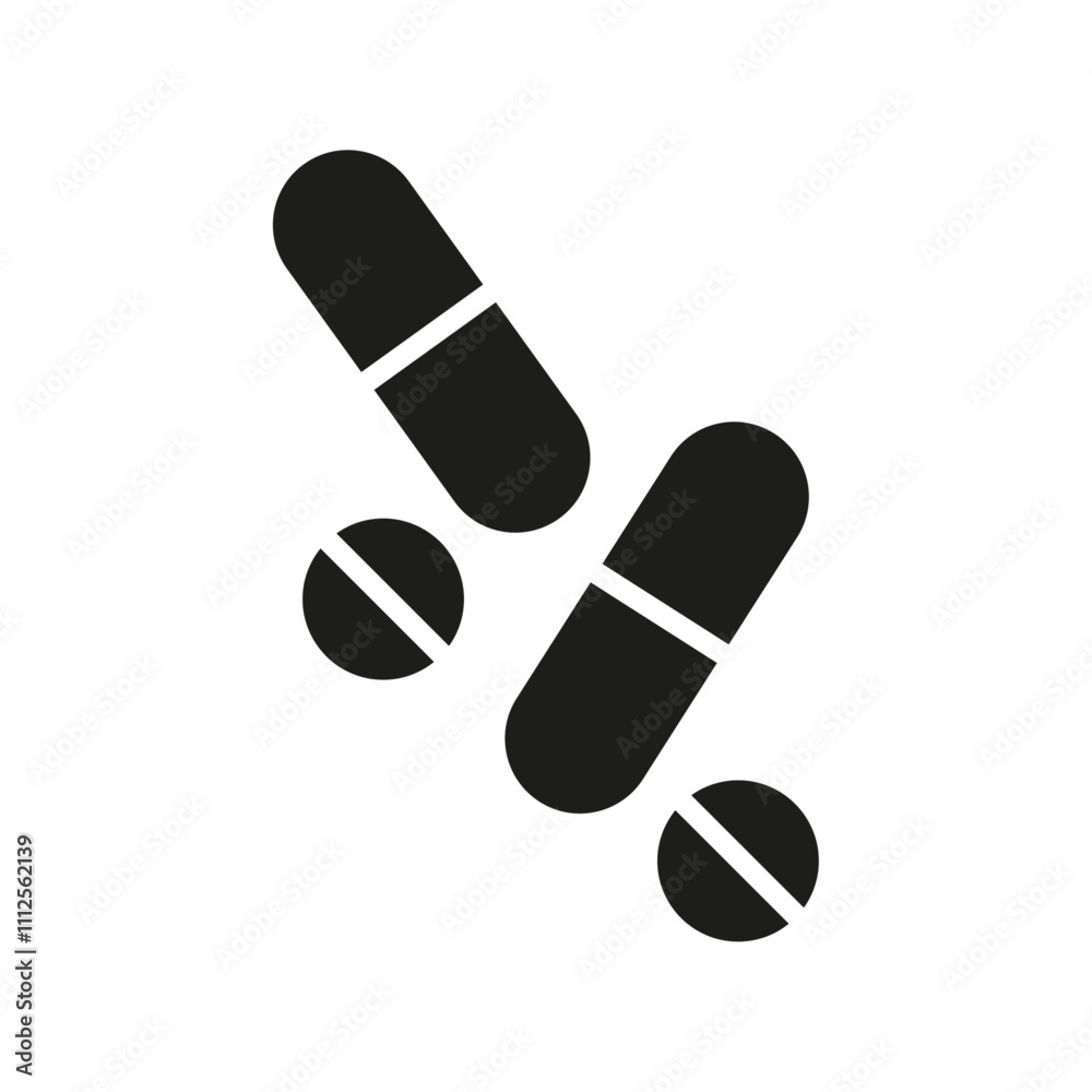 Painkiller icon Symbol mark in Outline style Painkiller icon Symbol mark in Outline style