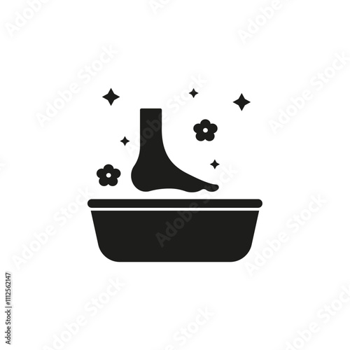 Pedicure icon Symbol mark in Outline style