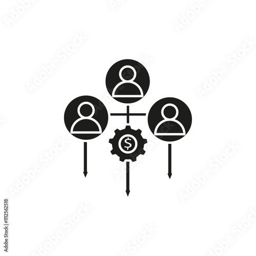 Reduce labor costs icon Symbol mark in Outline style