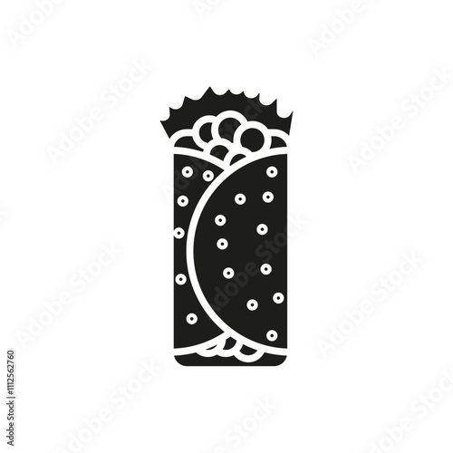 Shawarma icon Symbol mark in Outline style