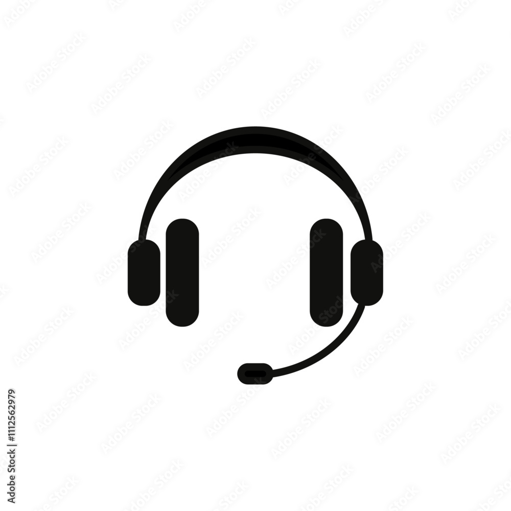 Support service headset icon Symbol mark in Outline style Support service headset icon Symbol mark in Outline style