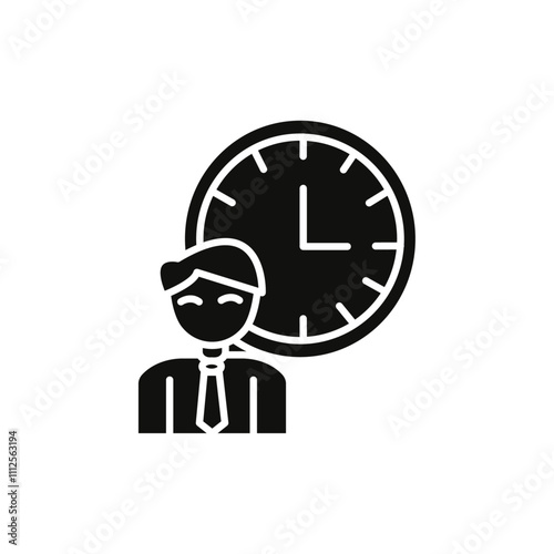 Time management icon Symbol mark in Outline style