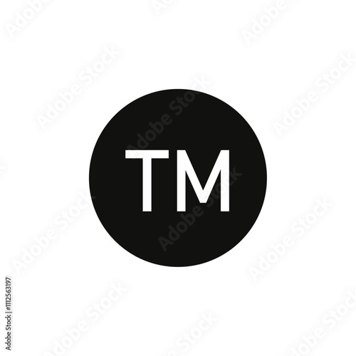 TM trademark icon Symbol mark in Outline style