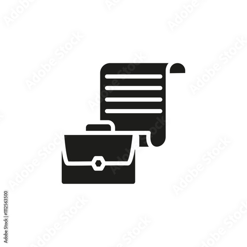 Work history icon Symbol mark in Outline style