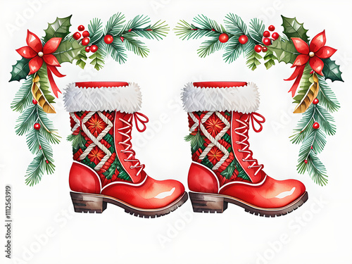 Macrame Santa Boots: Woven Patterns & Festive Garlands photo