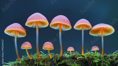 Wallpaper Mural Colorful Mushrooms Growing on Forest Floor Torontodigital.ca